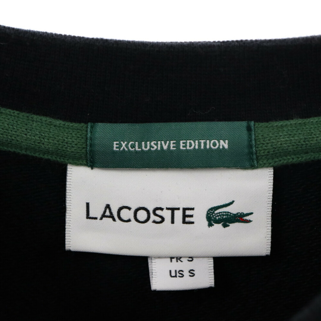 LACOSTE(ラコステ)のLACOSTE ラコステ ×BEAMS 別注 Big Croco Crew Sweat ロゴワッペン付き クルーネック スウェット トレーナー ブラック SH706PL メンズのトップス(スウェット)の商品写真