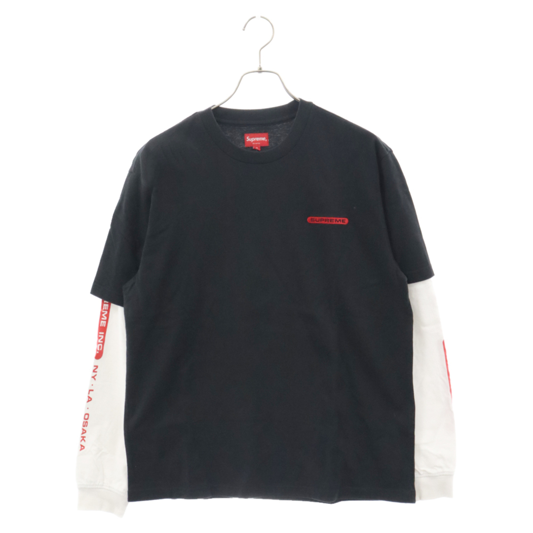 Supreme(シュプリーム)のSUPREME シュプリーム 21SS Paneled L/S Top パネル ロングスリーブ 長袖Tシャツ ブラック/ホワイト メンズのトップス(Tシャツ/カットソー(七分/長袖))の商品写真