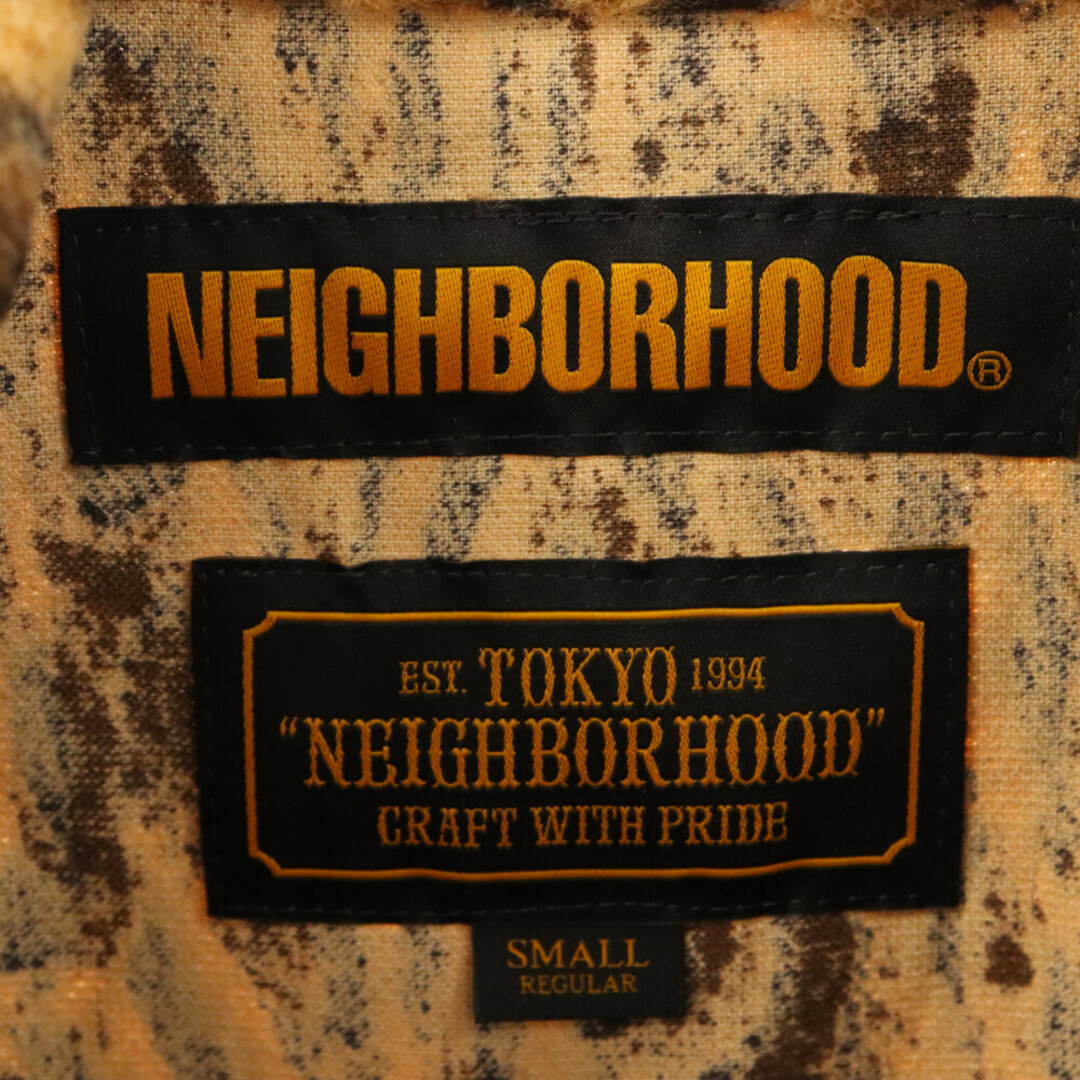 NEIGHBORHOOD(ネイバーフッド)のNEIGHBORHOOD ネイバーフッド 19SS レオパード オープンカラー半袖シャツ 191AQNH-SHM04 ブラウン メンズのトップス(シャツ)の商品写真