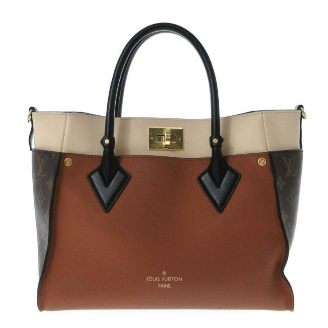 LOUIS VUITTON(ルイヴィトン)のLOUIS VUITTON(ルイヴィトン) トートバッグ モノグラム レディース オンマイサイドMM M59645 シャテーニュ カーフレザー（皮革の種類：牛革）、モノグラム・キャンバス レディースのバッグ(トートバッグ)の商品写真