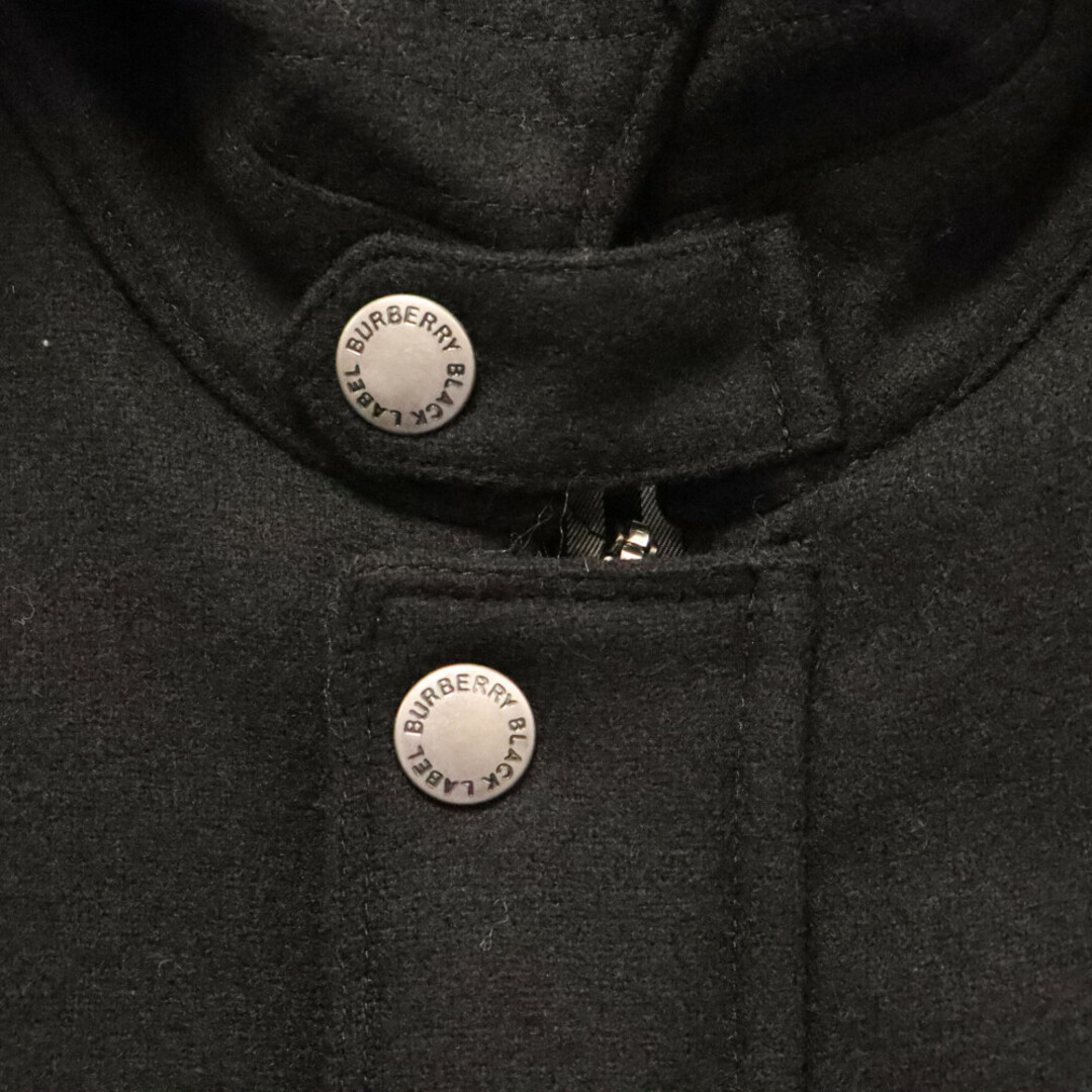 BURBERRY BLACK LABEL(バーバリーブラックレーベル)のBURBERRY BLACK LABEL バーバリー ブラックレーベル WOOL ZIP ウール ジップメルトンジャケット ブラック BMP88-726-09 メンズのジャケット/アウター(フライトジャケット)の商品写真