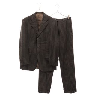 エルメネジルドゼニア(Ermenegildo Zegna)のErmenegildo Zegna エルメネジルドゼニア ノッチドラペル 3B ピンストライプ テーラードジャケット ピンストライプ テーパードスラックスパンツ セットアップ ブラウン(セットアップ)