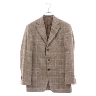 エルメネジルドゼニア(Ermenegildo Zegna)のErmenegildo Zegna エルメネジルドゼニア マドラスチェック 3B テーラードジャケット ブラウン/ピンク(テーラードジャケット)