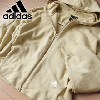 adidas - 美品 adidas アディダス レディース フルジップパーカー ベージュ