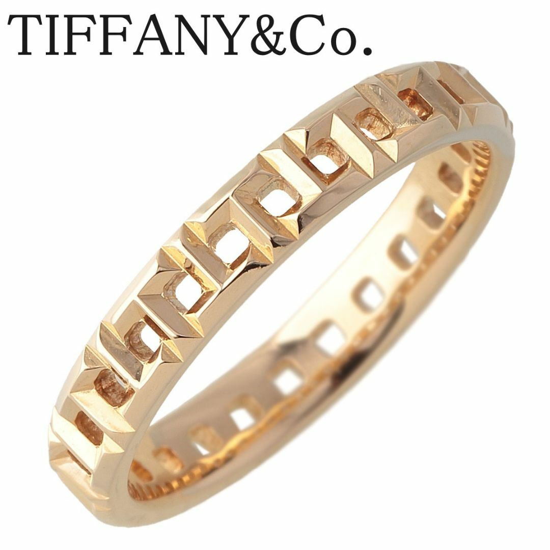 Tiffany & Co.(ティファニー)のティファニー T トゥルー リング ナロー 15号 AU750YG 幅3.4mm 新品仕上げ済 TIFFANY【16389】 レディースのアクセサリー(リング(指輪))の商品写真