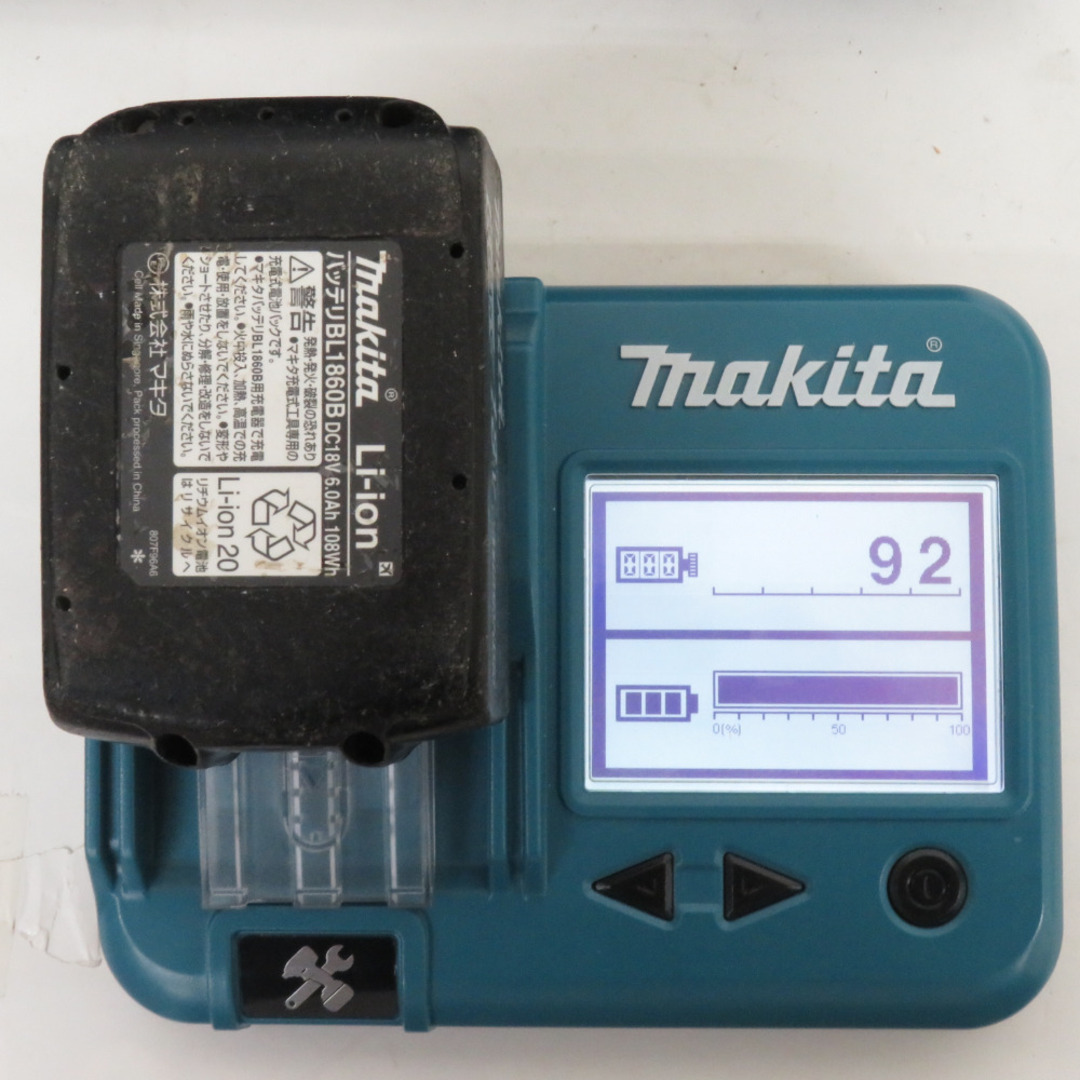 Makita(マキタ)のmakita マキタ 18V 6.0Ah 充電式インパクトドライバ フレッシュイエロー ケース・充電器・バッテリ2個セット TD172DGXFY 中古 スポーツ/アウトドアの自転車(工具/メンテナンス)の商品写真