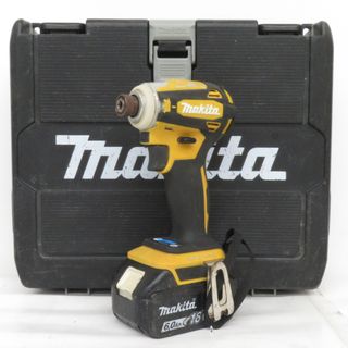 マキタ(Makita)のmakita マキタ 18V 6.0Ah 充電式インパクトドライバ フレッシュイエロー ケース・充電器・バッテリ2個セット TD172DGXFY 中古(工具/メンテナンス)