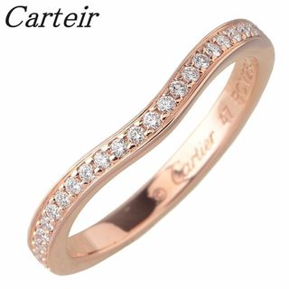 カルティエ(Cartier)のカルティエ ダイヤ リング バレリーナ ウェディング ハーフ #47 AU750PG 箱 保証書(2022年) 新品仕上げ済 Cartier【15544】(リング(指輪))