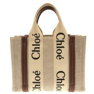 クロエ(Chloe)のChloe(クロエ) ハンドバッグ ウッディスモールトートバッグ アイボリー×ブラウン キャンバス×レザー(ハンドバッグ)