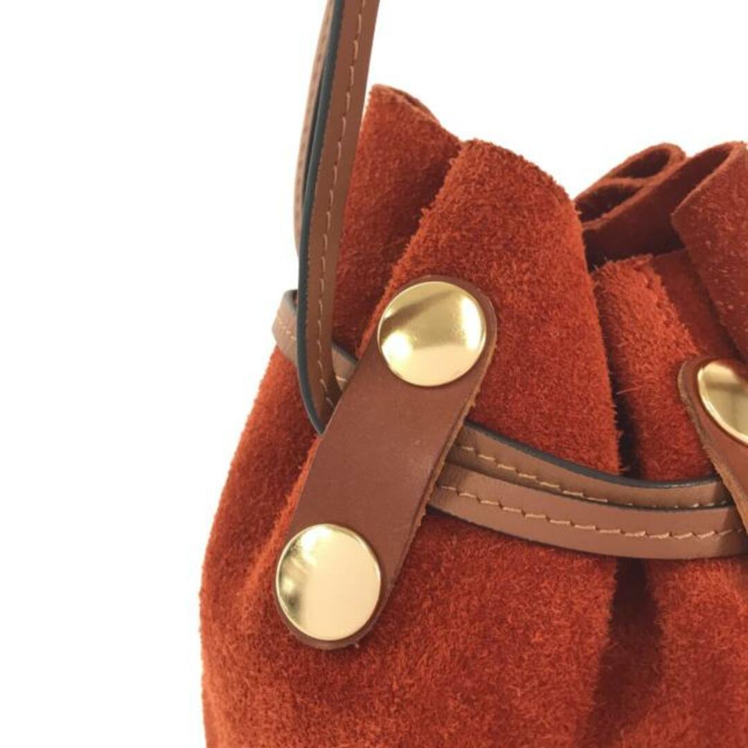 Marni(マルニ)のMARNI(マルニ) ショルダーバッグ - PHMO0005A0 オレンジ×ブラウン 巾着型 ヌバック×レザー レディースのバッグ(ショルダーバッグ)の商品写真