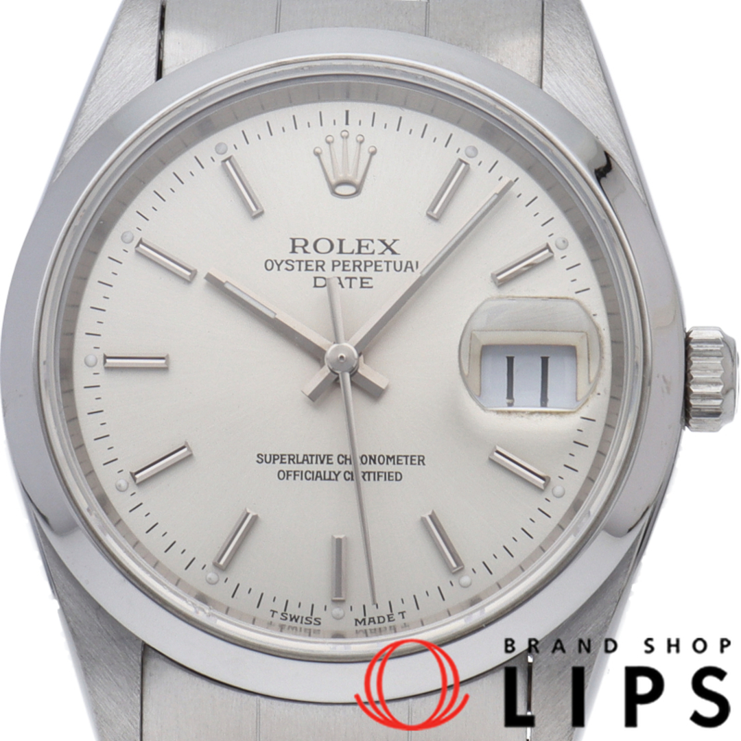 ROLEX(ロレックス)のロレックス オイスター パーペチュアル デイト メンズ時計 OH済 Oyster Perpetual Date
 15200(W) SS メンズ時計 シルバー OH・仕上げ済 1994年 美品 【中古】 メンズの時計(その他)の商品写真