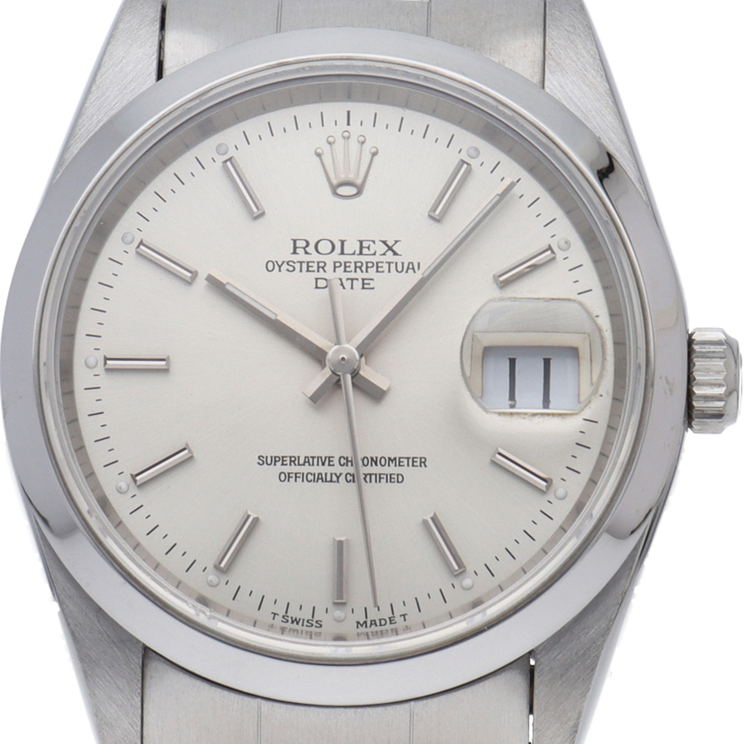 ROLEX(ロレックス)のロレックス オイスター パーペチュアル デイト メンズ時計 OH済 Oyster Perpetual Date
 15200(W) SS メンズ時計 シルバー OH・仕上げ済 1994年 美品 【中古】 メンズの時計(その他)の商品写真