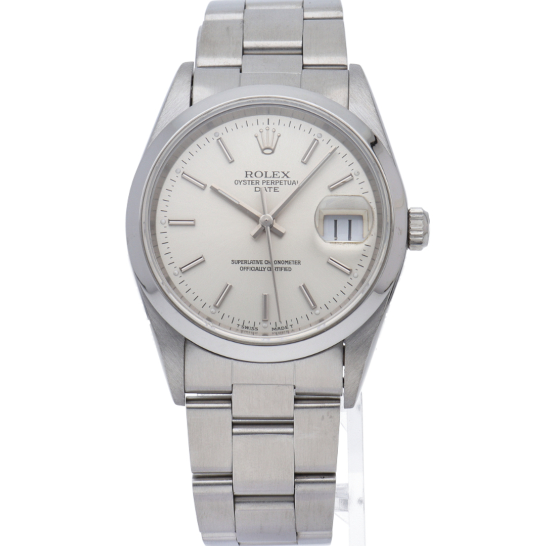 ROLEX(ロレックス)のロレックス オイスター パーペチュアル デイト メンズ時計 OH済 Oyster Perpetual Date
 15200(W) SS メンズ時計 シルバー OH・仕上げ済 1994年 美品 【中古】 メンズの時計(その他)の商品写真