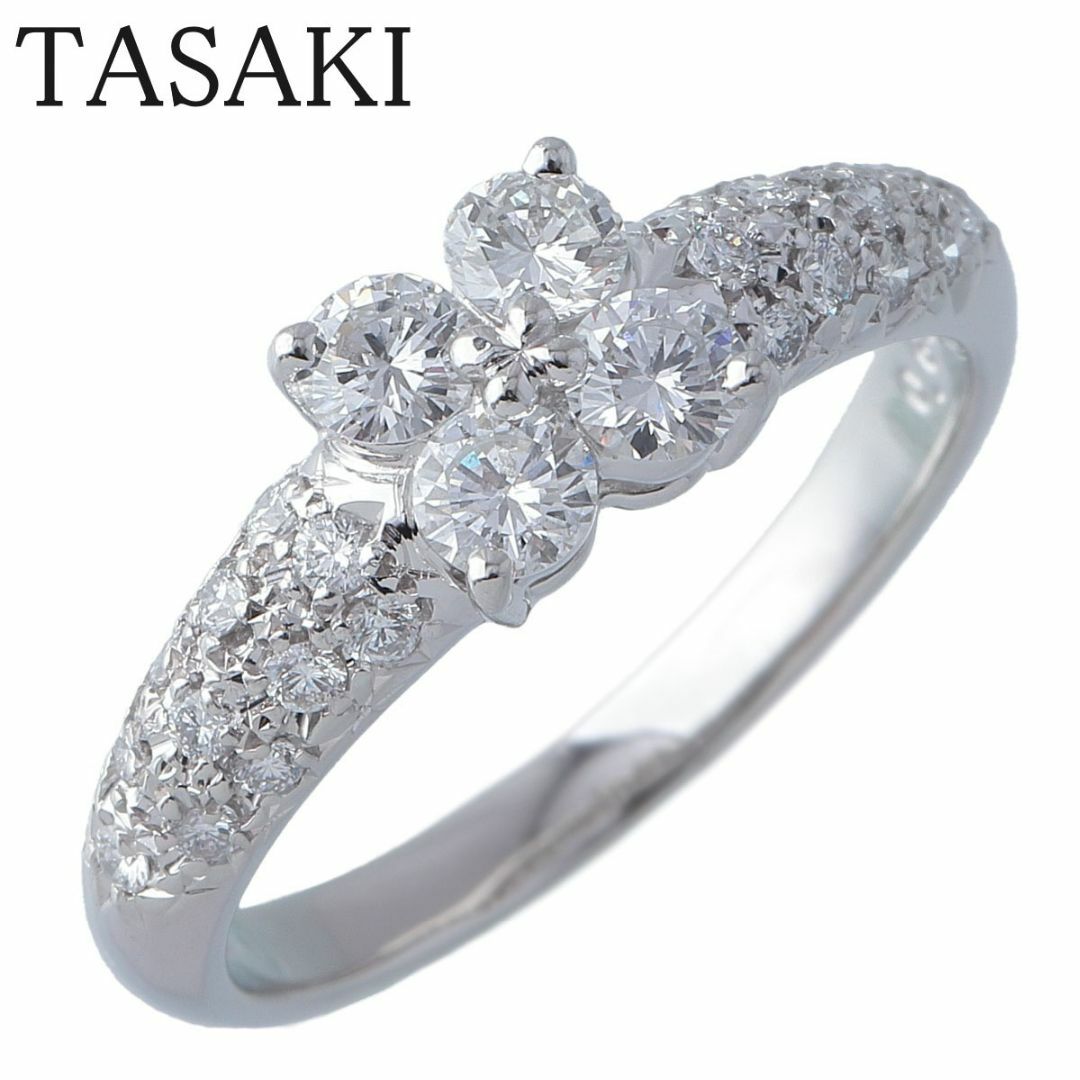 TASAKI(タサキ)のタサキ ダイヤ リング フラワー 0.64ct 14号 PT900 新品仕上げ済 TASAKI 田崎【16422】 レディースのアクセサリー(リング(指輪))の商品写真