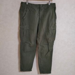 サージュデクレ(sage de cret)のsage de cret  特殊加工 コットン ヘンプ サイズL カーゴパンツ カーキ メンズ サージュデクレ【中古】4-0315G△(ワークパンツ/カーゴパンツ)