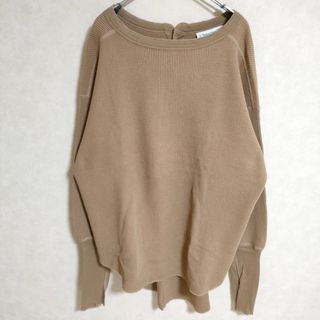 アメリカーナ(AMERICANA)のAMERICANA THERMAL BACK HENLEY NECK サーマル 定価15000円 カットソー ベージュ レディース アメリカーナ【中古】4-0315M△(カットソー(長袖/七分))