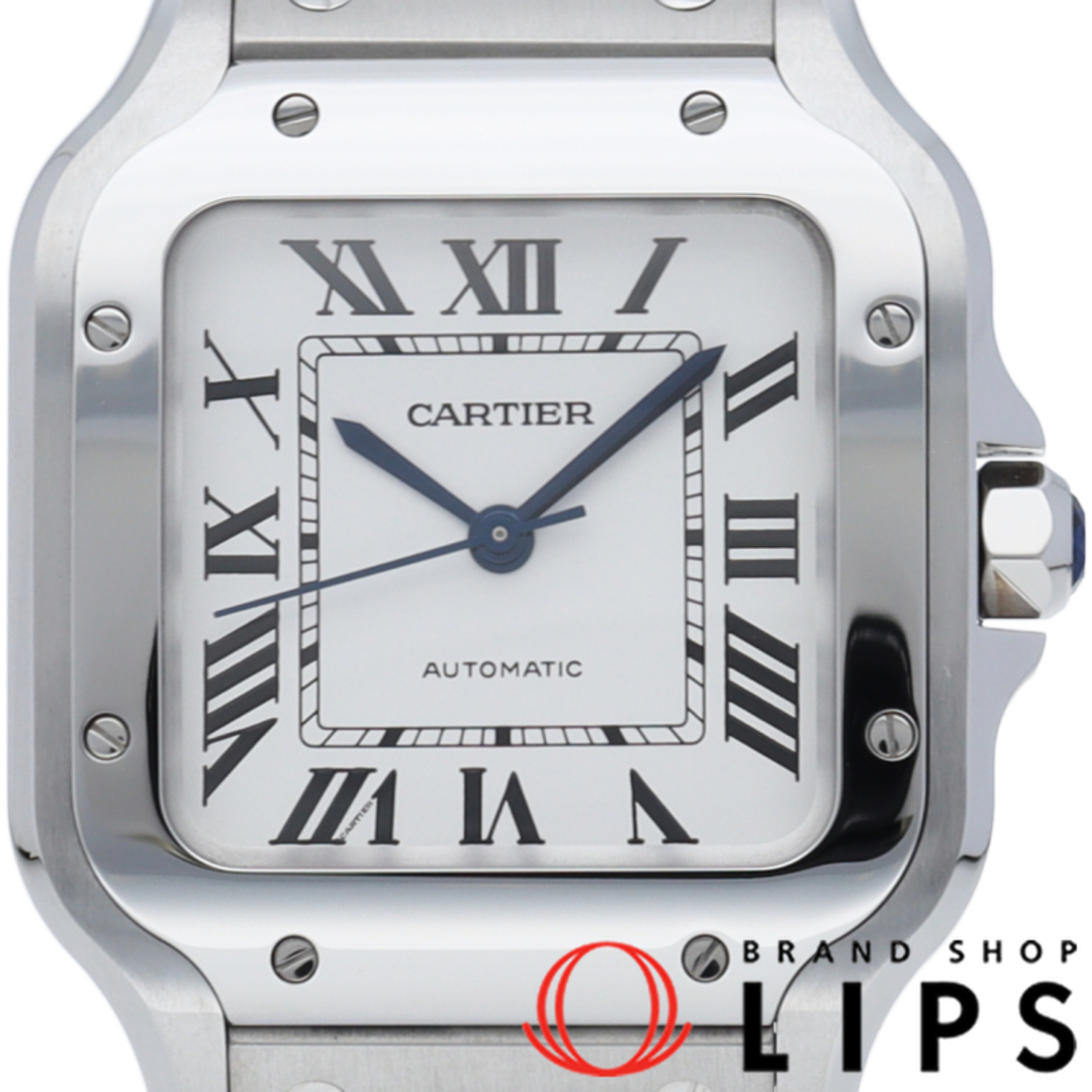 Cartier(カルティエ)のカルティエ サントス ドゥ カルティエ ウォッチ MM Santos De Cartier MM WSSA0029 箱 保証書 バンド SS メンズ時計 シルバー 美品 【新品】 メンズの時計(その他)の商品写真