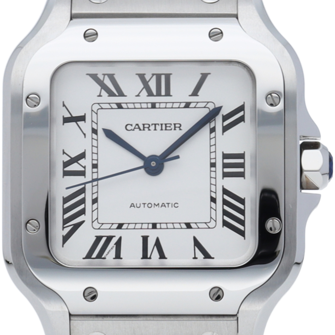 Cartier(カルティエ)のカルティエ サントス ドゥ カルティエ ウォッチ MM Santos De Cartier MM WSSA0029 箱 保証書 バンド SS メンズ時計 シルバー 美品 【新品】 メンズの時計(その他)の商品写真