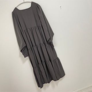 ジュノア(JUNOAH)のジュノア バックリボンティアードマキシワンピース (ロングワンピース/マキシワンピース)