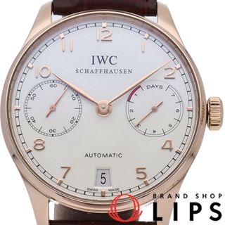 インターナショナルウォッチカンパニー(IWC)のインターナショナルウォッチカンパニー ポルトギーゼ オートマティック 7デイズ Portugieser Automatic 7days IW500113 箱 保証書 K18PG/革 メンズ時計 シルバー 仕上げ済 美品 【中古】(その他)