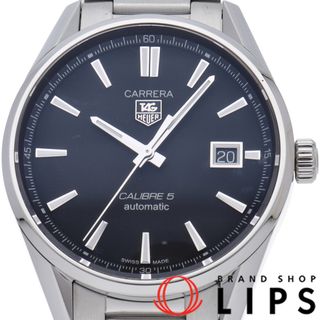 タグホイヤー(TAG Heuer)のタグ・ホイヤー カレラ キャリバー 5 オートマチック Carrera Calibre 5
 WAR211A.BA0782 箱 保証書 SS メンズ時計 ブラック 仕上げ済 美品 【中古】(その他)