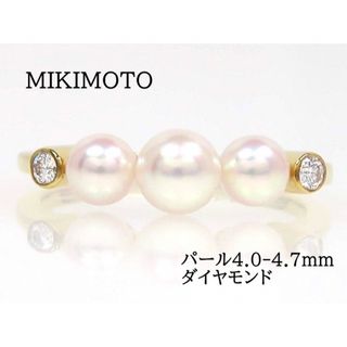 ミキモト(MIKIMOTO)のMIKIMOTO ミキモト K18 パール ダイヤモンド リング ゴールド(リング(指輪))