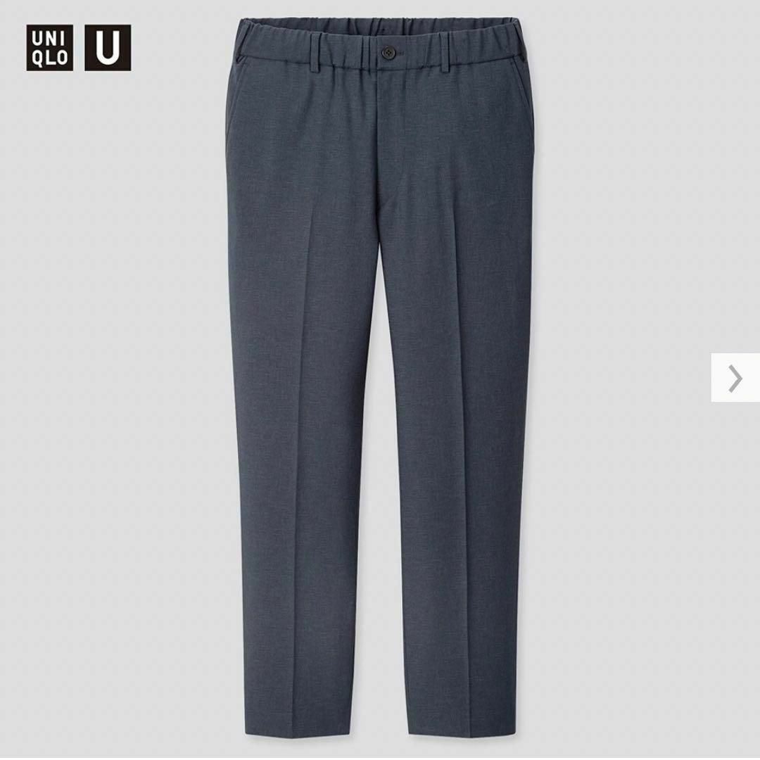 UNIQLO(ユニクロ)のUNIQLO U ワイドフィットテーパードパンツ 2020SS ネイビー メンズのパンツ(スラックス)の商品写真