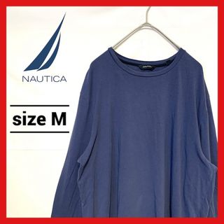 NAUTICA - 90s 古着 ノーティカ ロンT 刺繍ロゴ トップス M 