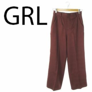 グレイル(GRL)のGRL ストレートパンツ センタープレス M ボルドー 230530AO14A(カジュアルパンツ)