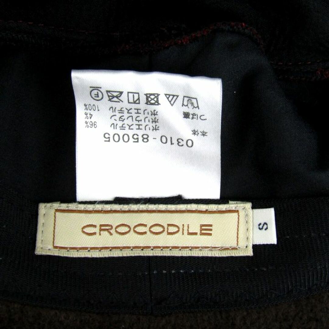 Crocodile(クロコダイル)のクロコダイル ハット ロゴ 刺繍 ストレッチ ブランド 帽子 レディース Sサイズ ワインレッド CROCODILE レディースの帽子(ハット)の商品写真