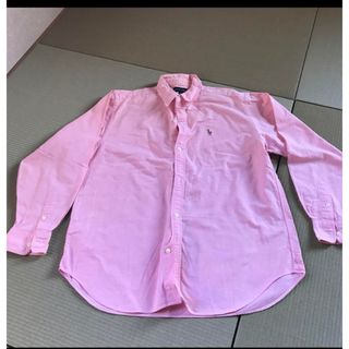 ラルフローレン(Ralph Lauren)のラルフローレン　ボタンダウンシャツ　160 女性S　ピンク　コットン(シャツ/ブラウス(長袖/七分))