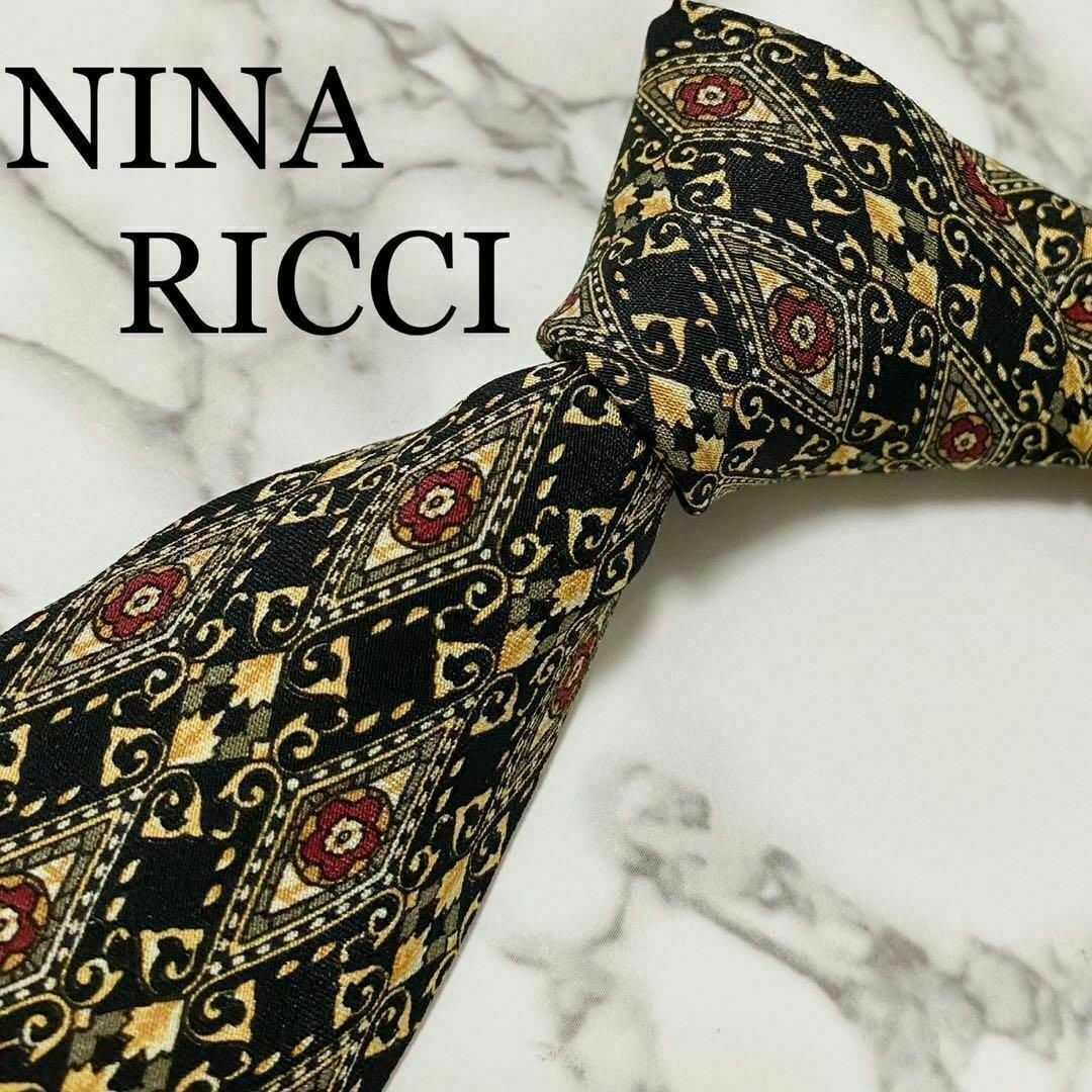 NINA RICCI(ニナリッチ)のネクタイ ニナリッチ 紋様柄 総柄 シルク メンズのファッション小物(ネクタイ)の商品写真