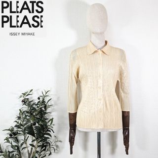 プリーツプリーズイッセイミヤケ(PLEATS PLEASE ISSEY MIYAKE)の★ PLEATS PLEASE イッセイミヤケ ★エンボス加工 プリーツブラウス(シャツ/ブラウス(長袖/七分))