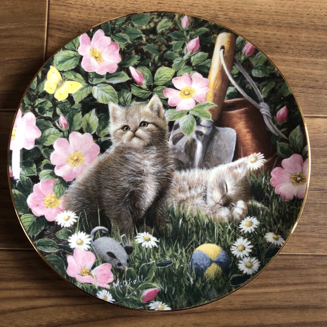 Royal Doulton 絵皿　猫 インテリア/住まい/日用品のキッチン/食器(食器)の商品写真