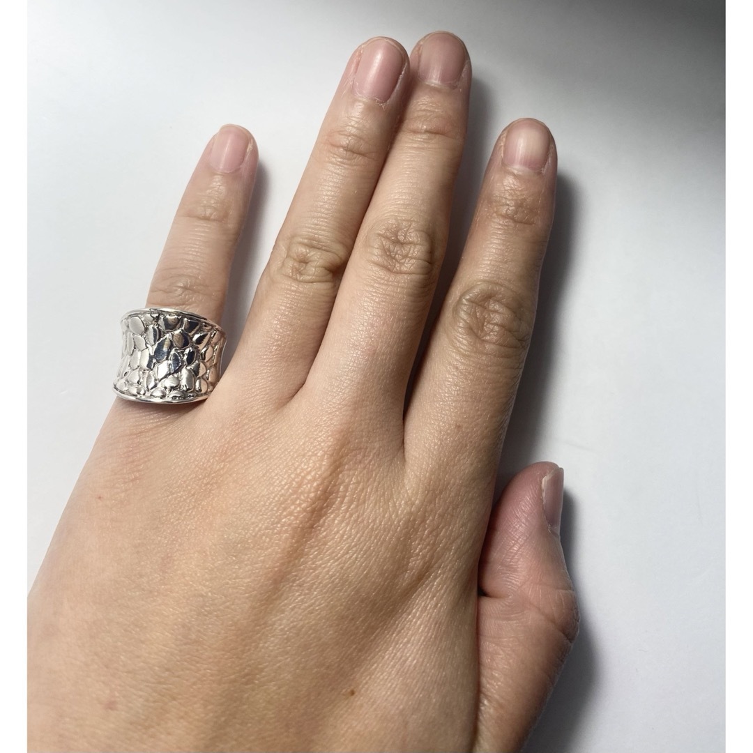 逆甲丸　スターリングシルバー925リング　純銀高純度　アクセ指輪11号　ワウPw メンズのアクセサリー(リング(指輪))の商品写真