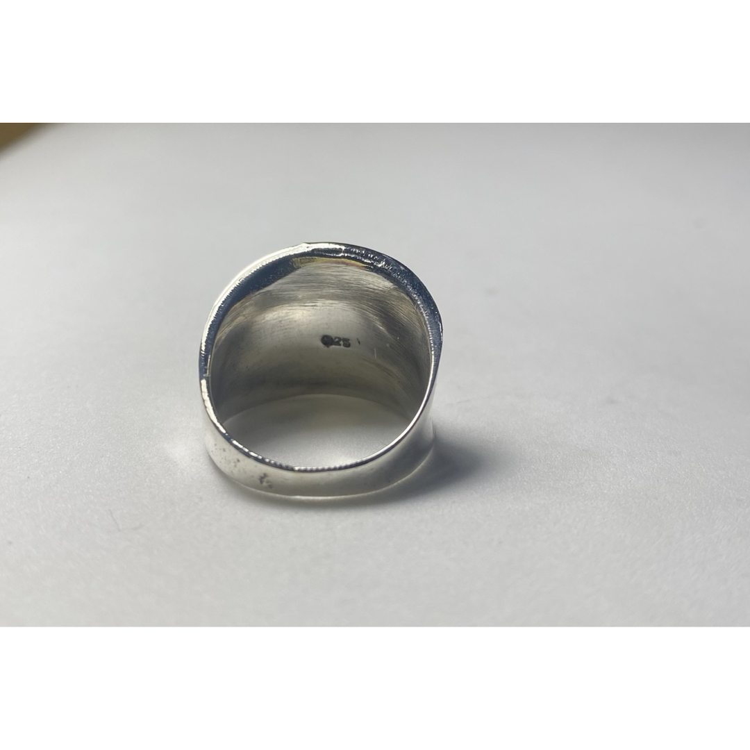 逆甲丸　スターリングシルバー925リング　純銀高純度　アクセ指輪11号　ワウPw メンズのアクセサリー(リング(指輪))の商品写真