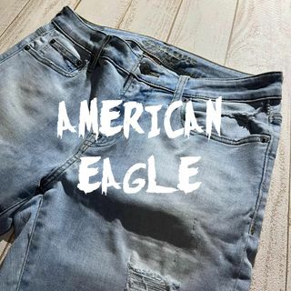 アメリカンイーグル(American Eagle)の【AMERICAN EAGLE】アメリカンイーグル クラッシュ加工スキニーデニム(デニム/ジーンズ)