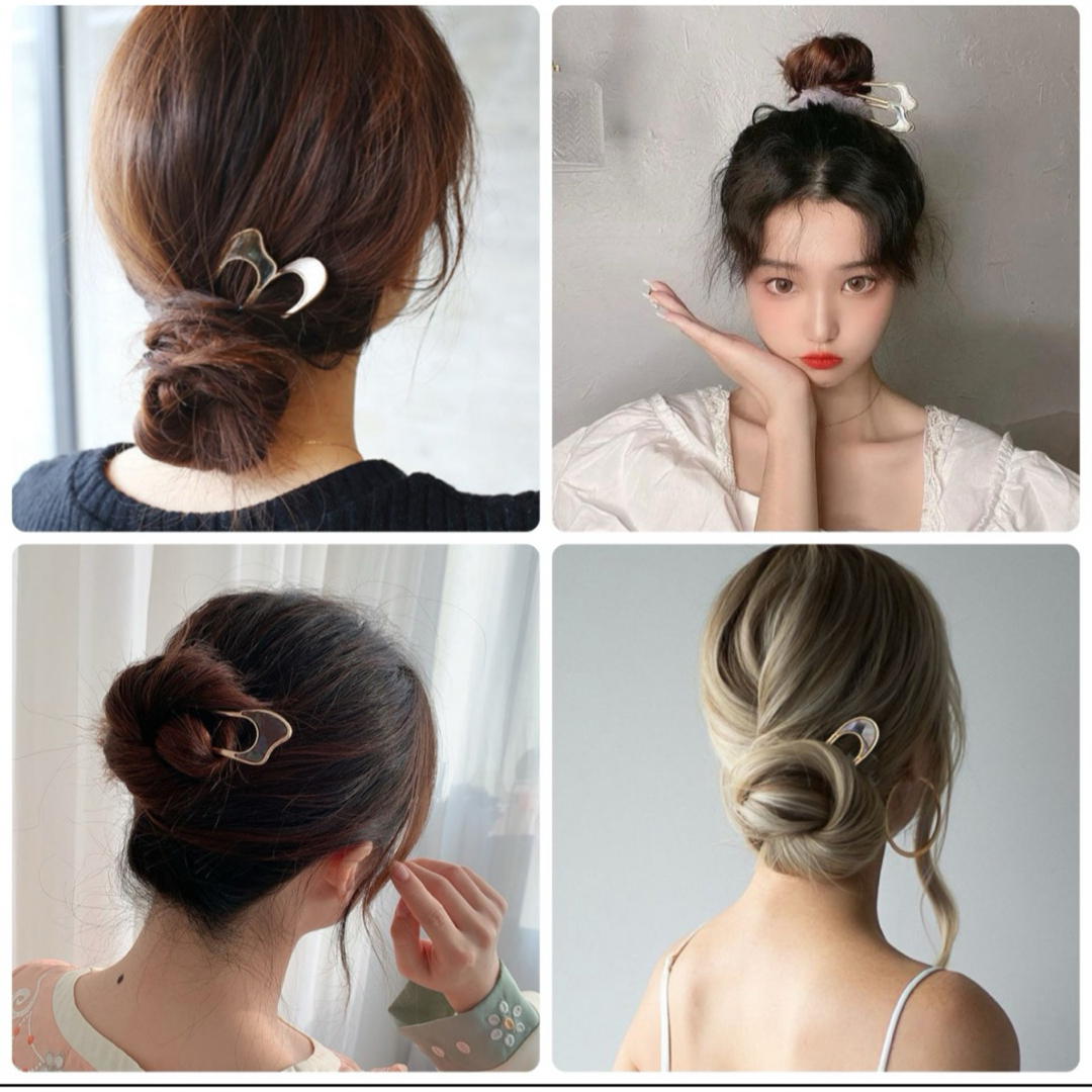 髪飾り かんざし シェル 着物 和服 浴衣 洋装 ヘアアクセ 簪 ヘアピン 新品 レディースの水着/浴衣(和装小物)の商品写真