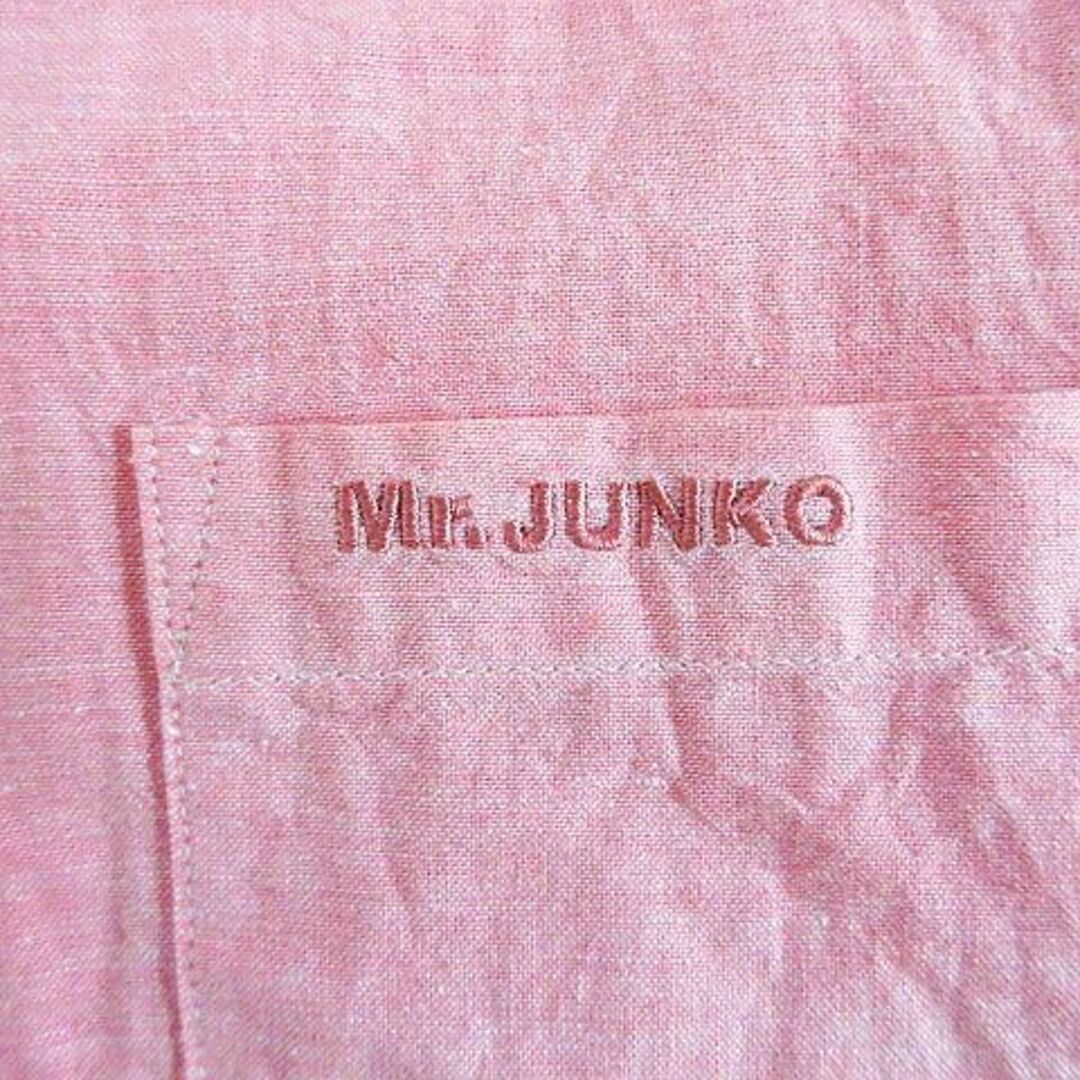 Mr.Junko(ミスタージュンコ)のミスタージュンコ Mr.JUNKO シャツ 長袖 胸ポケット 麻混 L ピンク メンズのトップス(シャツ)の商品写真