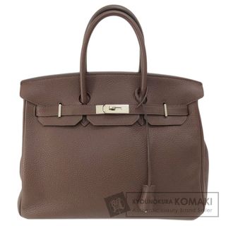 エルメス(Hermes)のHERMES バーキン35 ダークブラウン シルバー金具 ハンドバッグ トゴ レディース(ハンドバッグ)