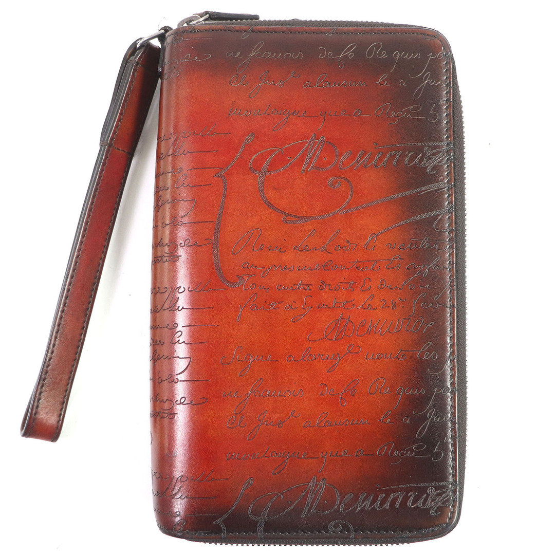美品□Berluti ベルルッティ レザー カリグラフィ スクリット 美品□Berluti ベルルッティ レザー カリグラフィ スクリット