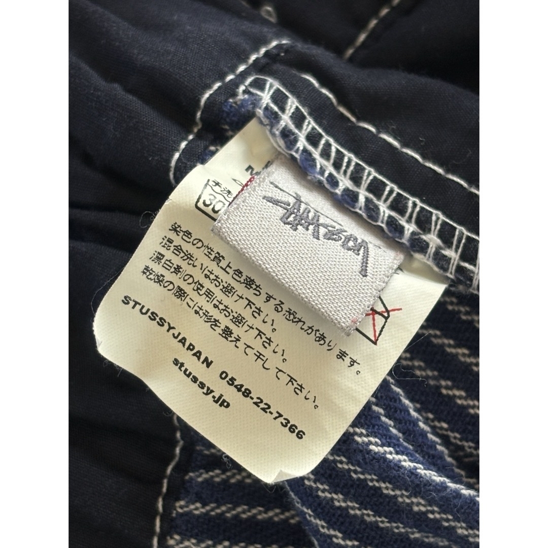 STUSSY - Stussy/オールインワン/ヒッコリー/半袖/ネイビー STUSSY - Stussy/オールインワン/ヒッコリー/半袖/ネイビー