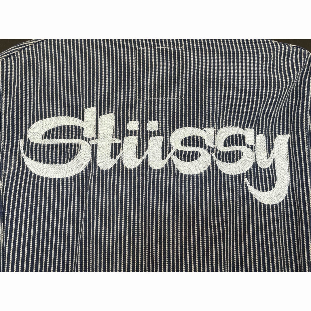 STUSSY(ステューシー)のStussy/オールインワン/ヒッコリー/半袖/ネイビー/つなぎ/ワークウェア メンズのパンツ(サロペット/オーバーオール)の商品写真