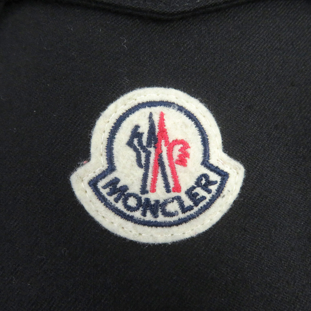 MONCLER(モンクレール)の美品□MONCLER モンクレール 22-23AW MONTGENEVRE モンジュネーブル  ウール ロゴワッペン WZIP フーデッド ダウンジャケット パフィージャケット ブラック 3 正規品 メンズ メンズのジャケット/アウター(ダウンジャケット)の商品写真