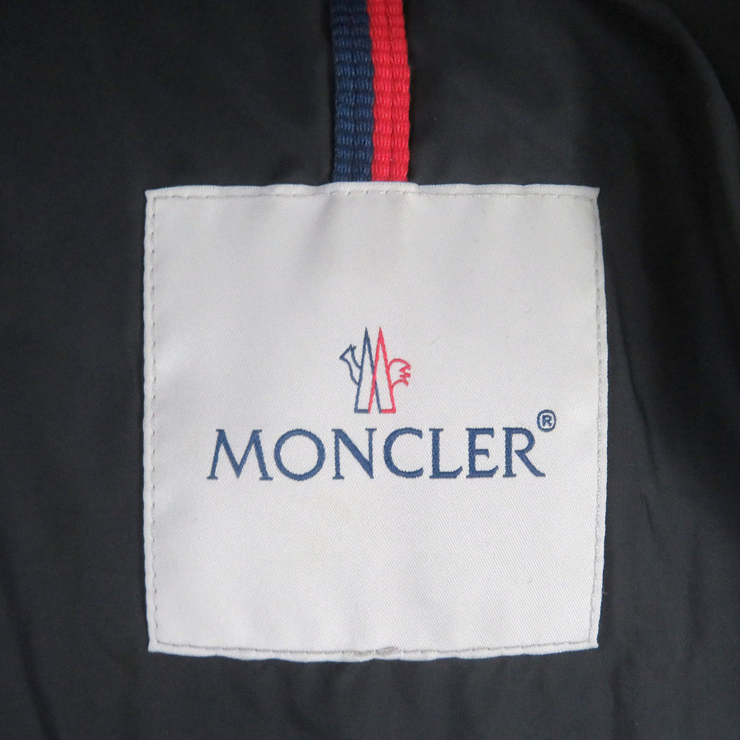 MONCLER(モンクレール)の美品□MONCLER モンクレール 22-23AW MONTGENEVRE モンジュネーブル  ウール ロゴワッペン WZIP フーデッド ダウンジャケット パフィージャケット ブラック 3 正規品 メンズ メンズのジャケット/アウター(ダウンジャケット)の商品写真