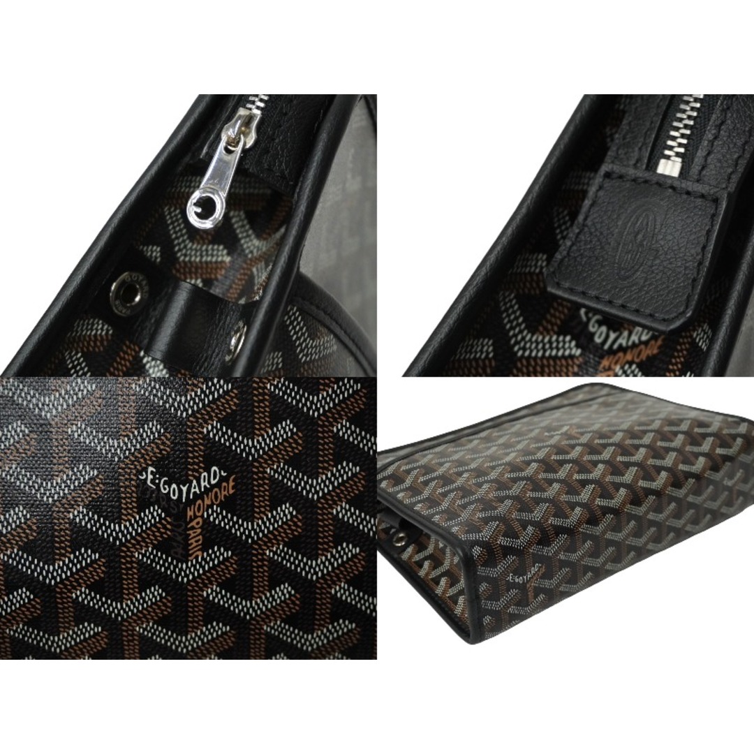 GOYARD(ゴヤール)の新品同様 GOYARD ゴヤール ジュバンス MM ポーチ クラッチバッグ ブラック PVC レザー JOUVENGMLTY01CL01P 中古 61789 レディースのファッション小物(ポーチ)の商品写真