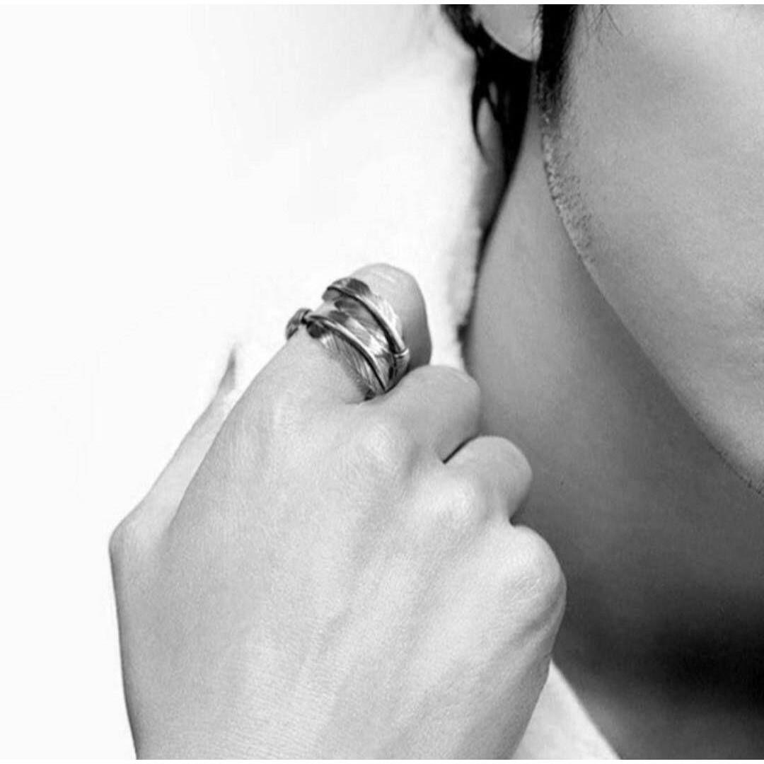 S925 フェザーリング ネイティブ シルバー インディアンジュエリー 指輪 羽 メンズのアクセサリー(リング(指輪))の商品写真