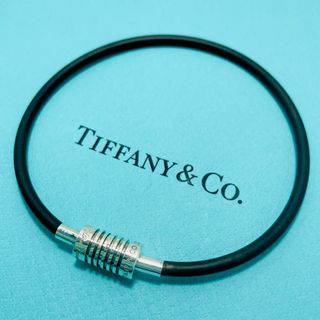 ティファニー(Tiffany & Co.)のティファニー サーファー ブレスレット シルバー ラバー ブラック★880(ブレスレット)