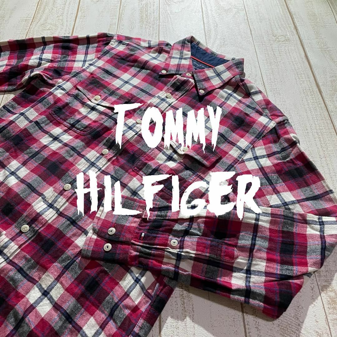 TOMMY HILFIGER(トミーヒルフィガー)の【Tommy Hilfiger】トミー ヒルフィガー ボタンダウン ネルシャツ メンズのトップス(シャツ)の商品写真