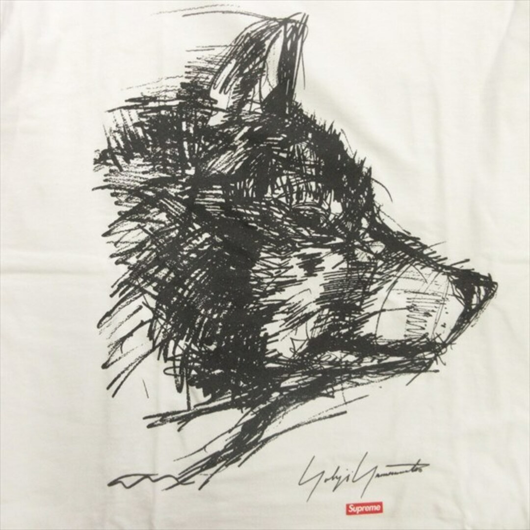 Yohji Yamamoto(ヨウジヤマモト)の20aw ヨウジヤマモト × シュプリーム スクリブル ウルフプリント Tシャツ メンズのトップス(Tシャツ/カットソー(半袖/袖なし))の商品写真